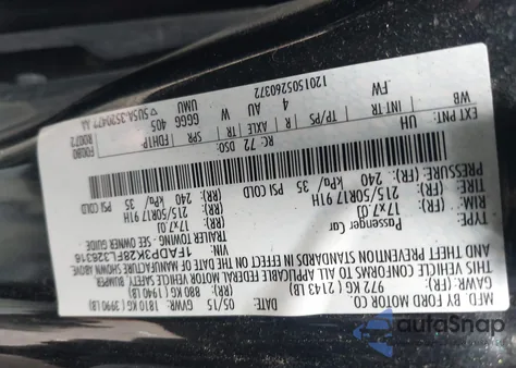 2015 Ford Focus Se from USA, damaged, VIN 1FADP3K28FL326316